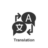 in linea marketing, traduzione vettore icona