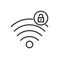 modificabile icona di Wi-Fi protezione, vettore illustrazione isolato su bianca sfondo. utilizzando per presentazione, sito web o mobile App