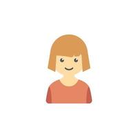 avatar di ragazza colorato vettore icona