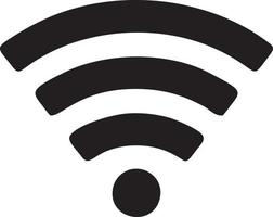 segnale comunicazione informazione connessione senza fili icona simbolo vettore Immagine, illustrazione di il Rete Wi-Fi nel nero Immagine. eps 10