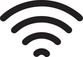 segnale comunicazione informazione connessione senza fili icona simbolo vettore Immagine, illustrazione di il Rete Wi-Fi nel nero Immagine. eps 10