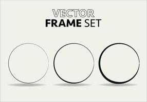 mano disegnato cerchi schizzo telaio vettore impostare. turni scarabocchiare linea cerchi. vettore illustrazioni.