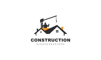 casa costruzione azienda logo vettore