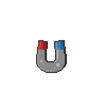 magnete in stile pixel art vettore