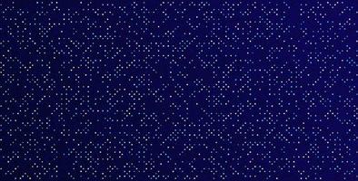 Questo vettore Immagine è un' moderno illustrazione di un' stellato notte cielo. esso Caratteristiche un' geometrico modello di buio e leggero forme, con un' luccicante effetto di scintille e stelle. raggiante pixel mosaico