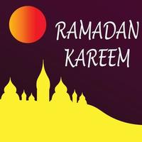 Ramadan kareem islamico saluto carta sfondo vettore illustrazione. il santo mese di il musulmano Comunità.