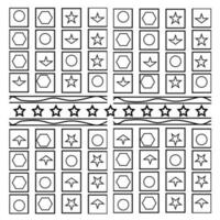 nero e bianca modello, verificato modello, impostato di modelli, plaid modello, senza soluzione di continuità grafico modello design vettore