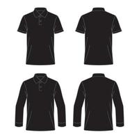 schema nero polo camicia vettore