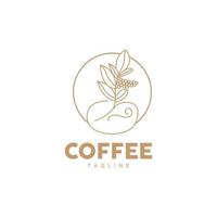 caffè logo, caffè albero disegno, bar bevanda vettore, icona marca illustrazione simbolo vettore