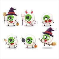 Halloween espressione emoticon con cartone animato personaggio di occhio caramella vettore