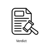 verdetto vettore schema icone. semplice azione illustrazione azione