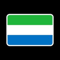 bandiera della sierra leone, colori ufficiali e proporzione. illustrazione vettoriale. vettore