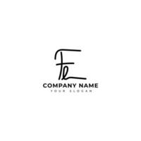 fl iniziale firma logo vettore design