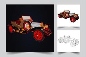illustrazione di auto steampunk vettore