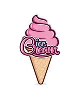 vettore di design logo gelato