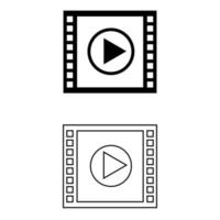 cinema vettore icona impostare. film illustrazione simbolo collezione. film Casa cartello o logo.