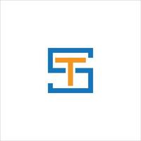 S t tipografia logo vettore