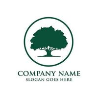 quercia albero logo design vettore