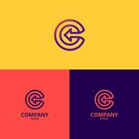 il c lettera logo modello con un elegante e professionale viola e rosa pendenza colore miscela tema è Perfetto per il tuo azienda identità vettore