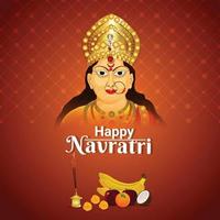 illustrazione vettoriale della dea durga per felice navratri