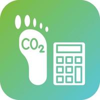 carbonio orma calcul vettore icona stile