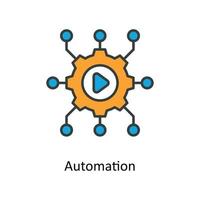 automazione vettore riempire schema icone. semplice azione illustrazione azione