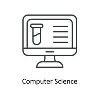 computer scienza vettore schema icone. semplice azione illustrazione azione