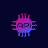 icona del vettore API, sistema di integrazione software