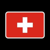 bandiera svizzera, colori ufficiali e proporzione. illustrazione vettoriale. vettore