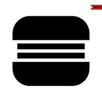 icona del glifo hamburger vettore