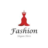donne moda logo modello con Abiti appendiabiti, lusso abbigliamento.logo per affari, boutique, moda negozio, modello, shopping e bellezza. vettore