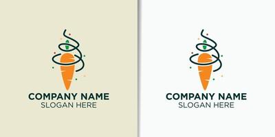 carota logo design concetto vettore