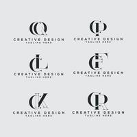 lettera logo design impostato vettore