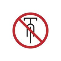 avvertimento cartello etichetta bicicletta, no bicicletta, parcheggio la zona bicicletta, vettore grafico