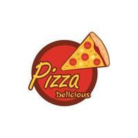 Pizza logo design modello illustrazione vettore