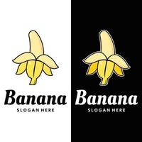 Banana frutta logo modello vettore illustrazione