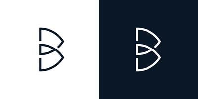 design del logo delle iniziali della lettera b moderna e unica 6 vettore
