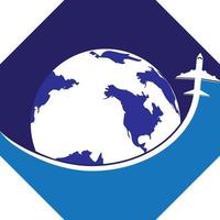 viaggio agenzia vettore logo modello. vacanza logo modello globo in viaggio logo vettore design.