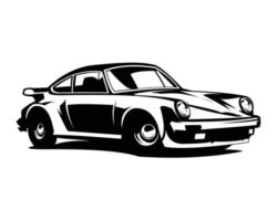 europeo auto silhouette vettore logo. isolato bianca sfondo con lato Visualizza. migliore per distintivo, emblema, icona, etichetta disegno, mezzi di trasporto relazionato industrie. a disposizione nel eps 10.