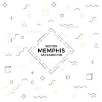 Sfondo di Memphis con forme geometriche vettore