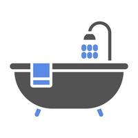 vasca da bagno vettore icona stile