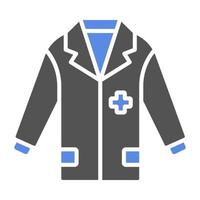 medico cappotto vettore icona stile