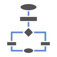 diagramma di flusso vettore icona stile