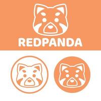carino kawaii testa rosso panda portafortuna cartone animato logo design icona illustrazione personaggio vettore arte. per ogni categoria di attività commerciale, azienda, marca piace animale domestico negozio, Prodotto, etichetta, squadra, distintivo, etichetta