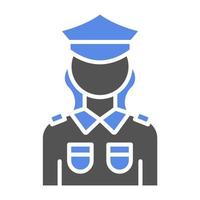 poliziotta vettore icona stile