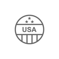 spillo, Stati Uniti d'America vettore icona