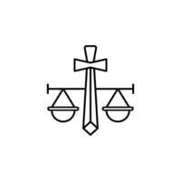 giustizia, equilibrio vettore icona