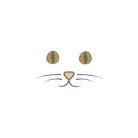 gatto con occhi di caffè colorato vettore icona