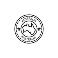 passaporto francobollo, Visa, Australia vettore icona