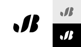 lettera jb iniziale moderno monogramma logo design vettore